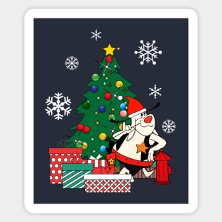 Deputy Dawg Around The Christmas Tree Sticker